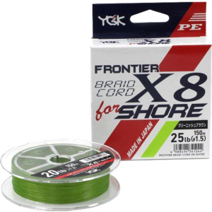 Шнур YGK Frontier Braid Cord X8 150 м (зелёный) #2.0/0.235 мм 30lb/13.5 кг (55450299) в Полтаве