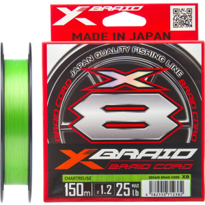 хорошая модель Шнур YGK X-Braid Braid Cord X8 150 м #1.2/0.185 мм 25lb/11.2 кг (55450306)