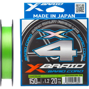 Шнур YGK X-Braid Braid Cord X4 150 м #2.0/0.235 мм 30lb/13.5 кг (55450316) в Полтаві