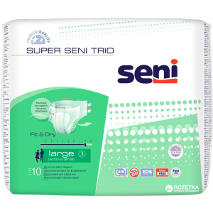 Подгузники для взрослых Seni Super Trio Large 10 шт (5900516691714) ТОП в Полтаве