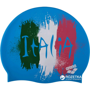 Шапочка для плавання Arena Print 21E368-32 Flag Italy Blue (3468335510323) краща модель в Полтаві