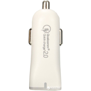 Автомобільний зарядний пристрій Value Qualcomm Quick Charge 2.0 USB White (S0765) краща модель в Полтаві