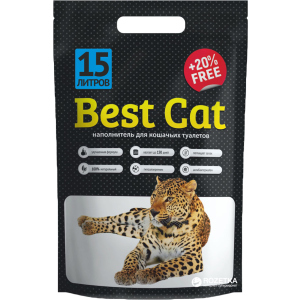 Наповнювач для котячого туалету Best Cat White Силікагелевий поглинаючий 15 л (SGL036/4820186930443) в Полтаві