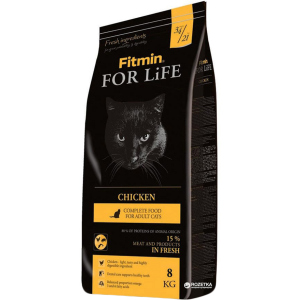 Сухой корм для кошек Fitmin Cat For Life Chicken - 8 кг (8595237014842) лучшая модель в Полтаве