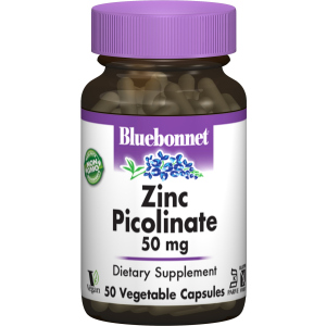Минералы Bluebonnet Nutrition Цинк Пиколинат 50 мг 50 гелевых капсул (743715007383) ТОП в Полтаве