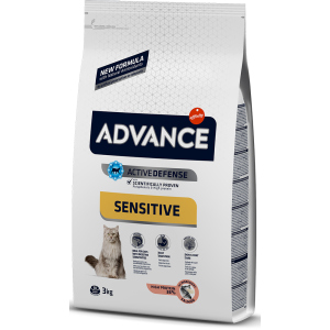 Сухой корм для кошек с чувствительным пищеварением Advance Salmon Sensitive 3 кг (8410650151656)