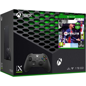 Microsoft Xbox Series X 1Tb + FIFA 21 (російська версія) + дод. Wireless Controller with Bluetooth (Carbon Black) ТОП в Полтаві