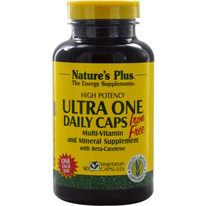 Мультивітаміни Natures Plus Ultra One без заліза 90 гелевих капсул (97467300910) в Полтаві