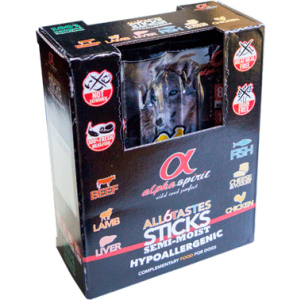 Полувлажные лакомства для собак Alpha Spirit sticks all 6 tastes in one 24 шт 240 г (as53024) (8437013576949) лучшая модель в Полтаве