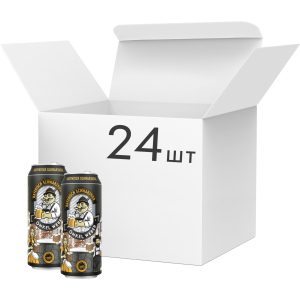 Упаковка пива Onkel Weber Bayerisch Schwarzbier темне фільтроване 4.9% 0.5 х 24 шт (4016762007030) в Полтаві