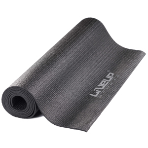 Коврик для йоги LiveUp PVC YOGA MAT 180x61x0.4см Черный в Полтаве