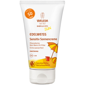 Сонцезахисний крем Weleda Едельвейс для чутливої ​​шкіри SPF 50 50 мл (4001638500265) краща модель в Полтаві