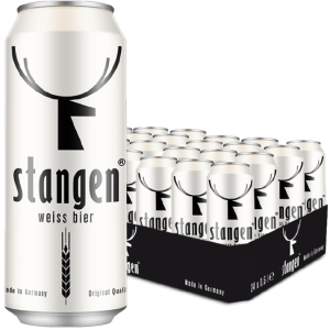 Упаковка пива Stangen Weiss Bier світле нефільтроване 4.9% 0.5 х 24 шт (4260556080093) краща модель в Полтаві