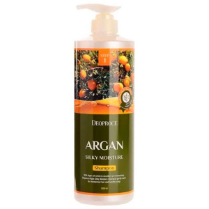 Шампунь для поврежденных волос Deoproce Argan Silky Moisture Shampoo с аргановым маслом, гиалуроновой кислотой и коллагеном 1 л (8809410031510) ТОП в Полтаве