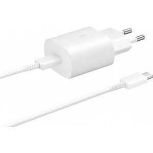 Зарядний пристрій Samsung 25W PD Wall Charger Type-C Cable White (EP-TA800XWEGRU)