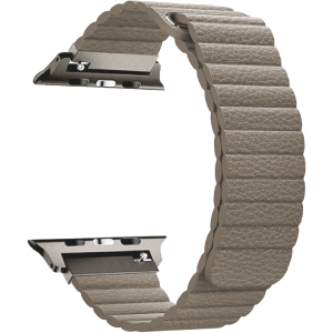 Ремінець Promate Lavish-42 для Apple Watch 42-44 мм 1/2/3/4/5/6/SE Beige (lavish-42.beige) краща модель в Полтаві