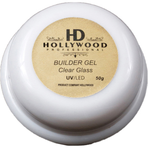 Гель для нарощування нігтів HD Hollywood Builder Gel Clear 50 мл (HD-ГС50) (2200199050000)