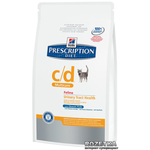 Сухий корм для кішок Hills Prescription Diet Feline c/d Multicare зі смаком океанічної риби 1.5 кг (9184,08) (052742918402) в Полтаві