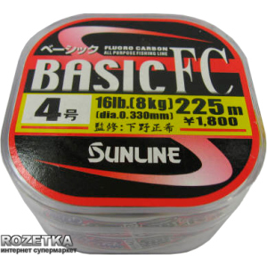 Лісочка Sunline Basic FC 225 м #4/0.33 мм 8 кг (16580100) ТОП в Полтаві