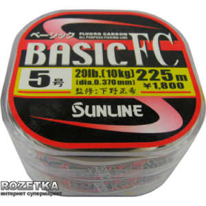 Леска Sunline Basic FC 225 м #5/0.37 мм 10 кг (16580101) рейтинг