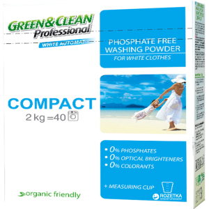 Пральний порошок Green&amp;Clean Professional Compact для білого одягу 2 кг (4823069702540)