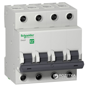 Автоматичний вимикач Schneider Electric 4 Р 25 А тип C EZ9 (EZ9F34425) краща модель в Полтаві