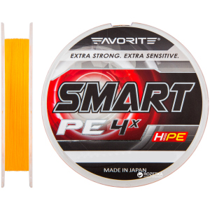 Шнур Favorite Smart PE 4x 150 м # 0.5/0.117 мм 3.6 кг Помаранчевий (16931040) рейтинг