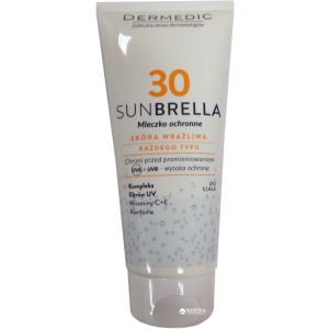 Сонцезахисне молочко Dermedic Sunbrella Для безпечної засмаги SPF 30 200 мл (5906739782857) краща модель в Полтаві