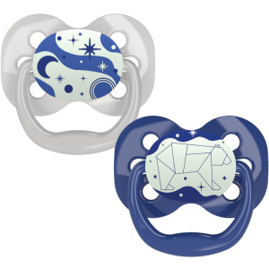 Пустышка Dr. Brown's Advantage ночная с подсветкой 0-6 месяцев Голубая 2 шт (PA12004-INTL) ТОП в Полтаве