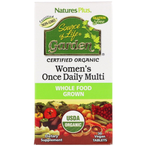 Вітаміни Nature's Plus Source of Life Garden Naturally Therapeutic Women's Once Daily Multi 30 таблеток (97467307476) краща модель в Полтаві