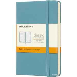 Нотатник Moleskine Classic 9 х 14 см 192 сторінки в лінійку Океанський синій (8058341715246) в Полтаві