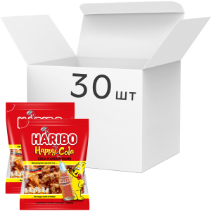 Упаковка цукерок жувальних HARIBO Happy Cola 80 г х 30 шт (9002975318563)