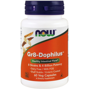 Пробіотики Now Foods Gr8-Dophilus 60 гелевих капсул (733739029126) в Полтаві