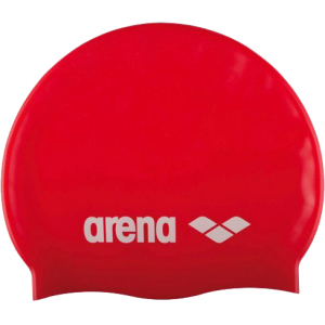 Шапочка для плавання Arena Classic Silicone 91662-044 Red-white (3468335686042) краща модель в Полтаві