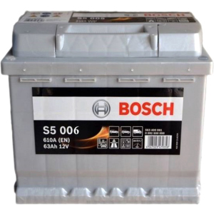 Автомобільний акумулятор Bosch 63Аh (+/-) S5006 (610EN) (0 092 S50 060) краща модель в Полтаві