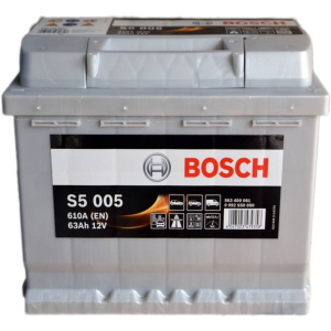 Автомобільний акумулятор Bosch 63Аh Єв (-/+) S5005 (610EN) (0 092 S50 050) в Полтаві