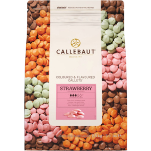 Бельгийский шоколад Callebaut Strawberry Callets в виде каллет со вкусом клубники 2.5 кг (5410522516531) в Полтаве