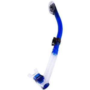 Трубка с прямой гофрой Marlin Dry Lux Синяя (014040) лучшая модель в Полтаве