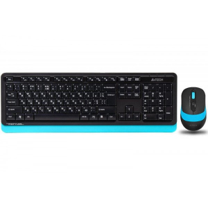 Комплект (клавиатура, мышь) беспроводной A4Tech FG1010 Black/Blue USB лучшая модель в Полтаве