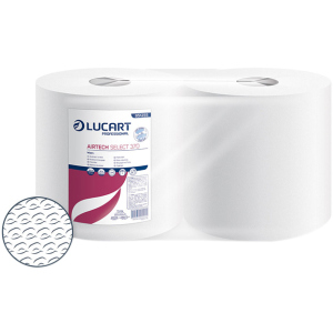 Бумажные полотенца Lucart Airtech Select 370 1 слой 370 отрывов 2 рулона (851255) ТОП в Полтаве