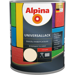 Емаль Alpina Universallack Глянсова 2.5 л Слонова кістка (948103711) краща модель в Полтаві