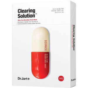 купить Очищающая маска для лица с салициловой кислотой Dr.Jart+ Dermask Micro Jet Clearing Solution 27 г x 5 шт (8809642712645)