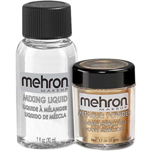 Металлическая пудра-порошок Mehron Metallic Powder + жидкость для смешивания Gold (129C-ML-GD) (764294529110) в Полтаве