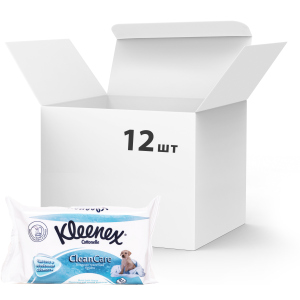 Упаковка вологого туалетного паперу Kleenex CleanCare листовий (змінний блок) 12 пачок по 42 шт (5029053019086) (5029054035351) в Полтаві