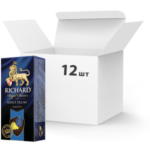 Упаковка чаю чорного з добавками пакетованого Richard King's Tea №1 25 пакетиків х 12 шт (4823063701891) в Полтаві