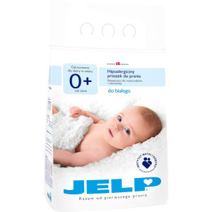 Гіпоалергенний пральний порошок JELP 0+ для білого 4 кг (5720233800042) ТОП в Полтаві