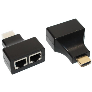 Адаптер Voltronic HDMI-2хRJ-45 Black (YT-SCPE HDMI/2P-30m720P/08516) краща модель в Полтаві