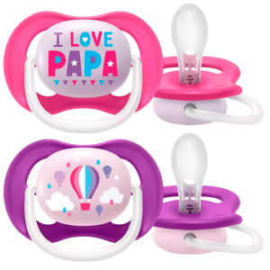 Пустушка ортодонтична Philips Avent Ultra Air I love... для дівчаток 6-18 місяців (8710103949299) в Полтаві