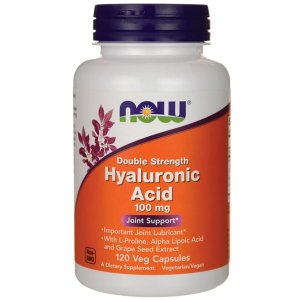 Витамины Now Foods Hyaluronic ACID 100 мг 120 веган капсул (733739031518) ТОП в Полтаве