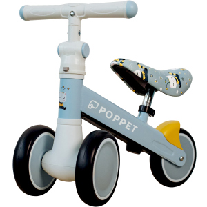 Дитячий триколісний беговел-каталка з безшумними колесами POPPET Кіт Бджілка Хані Весняно-Блакитний (PP-1605B) краща модель в Полтаві